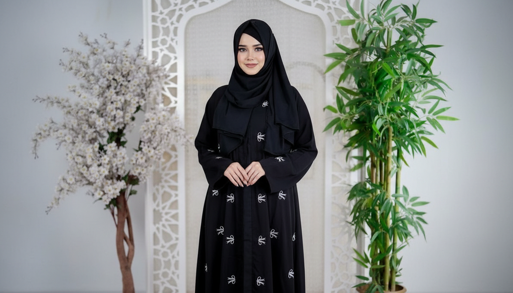 Luxury Bow Abaya with Stoller