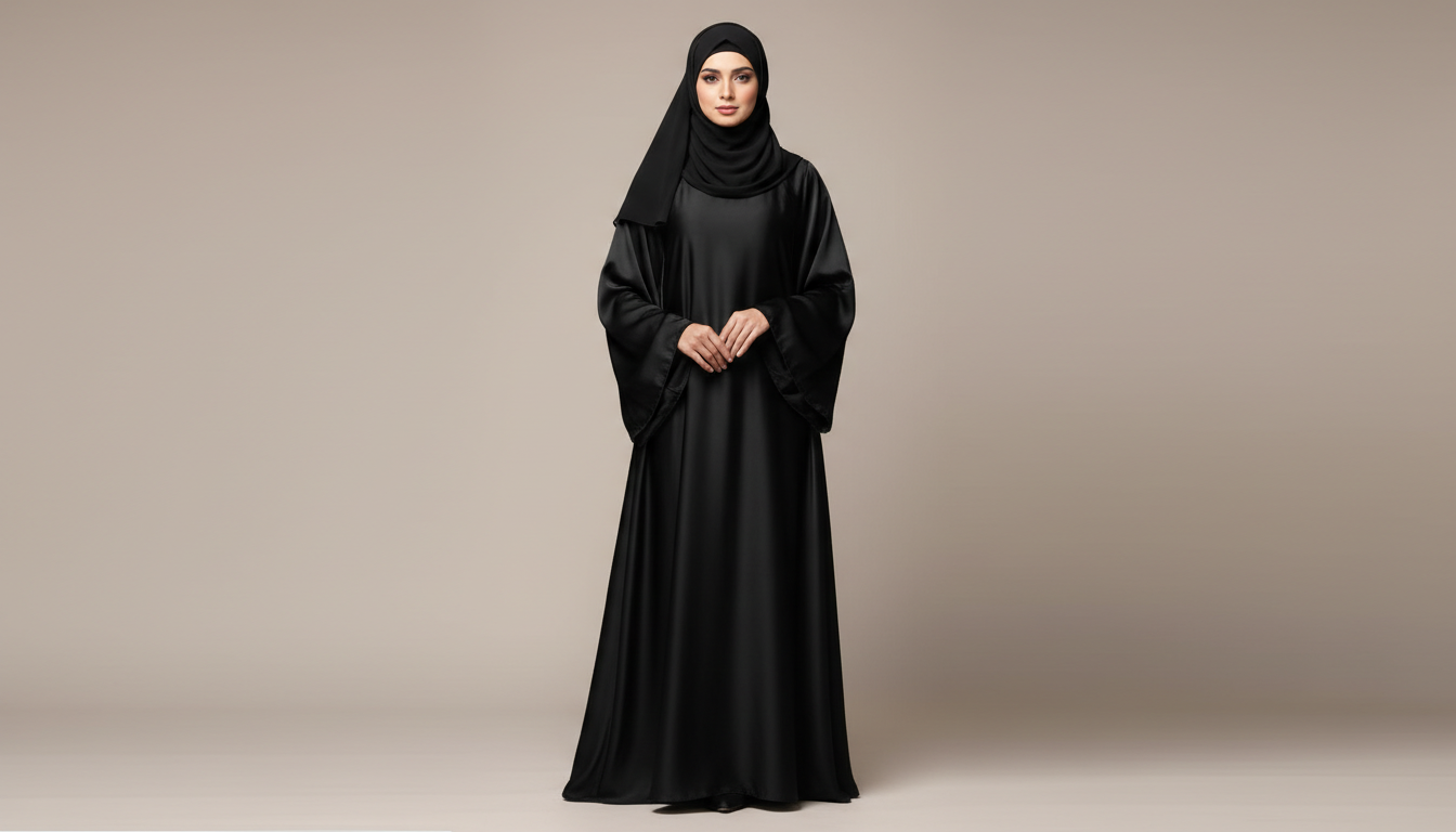 Simple Plane Abaya With Stoller