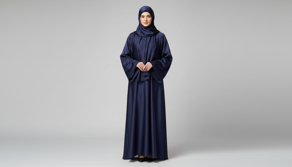 Simple Plane Abaya With Stoller