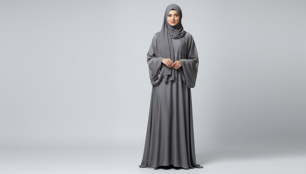 Simple Plane Abaya With Stoller
