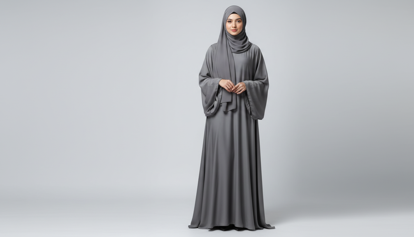 Simple Plane Abaya With Stoller